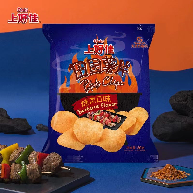 上好佳40-50g鲜虾片虾条 洋葱圈 田园薯片