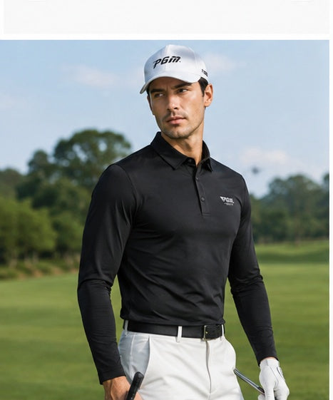 PGM Men’s Long Sleeve Golf Polo Shirt