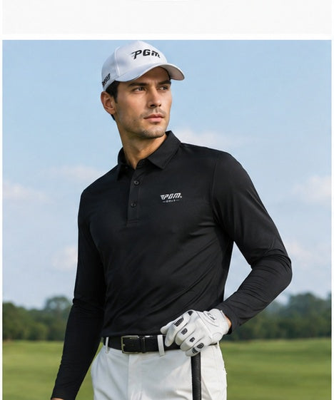 PGM Men’s Long Sleeve Golf Polo Shirt