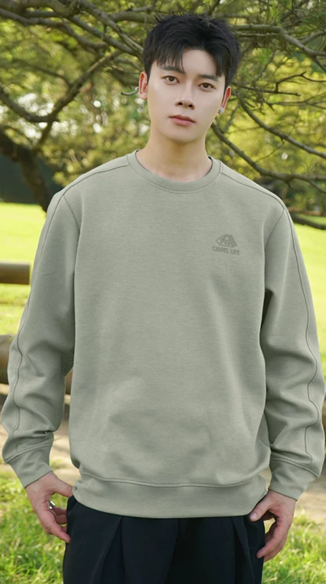CAMEL Men’s Crewneck Sweatshirt (Spring/Summer 2026) | Couples Pullover Long Sleeve